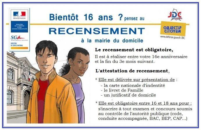 RECENSEMENT DES JEUNES 